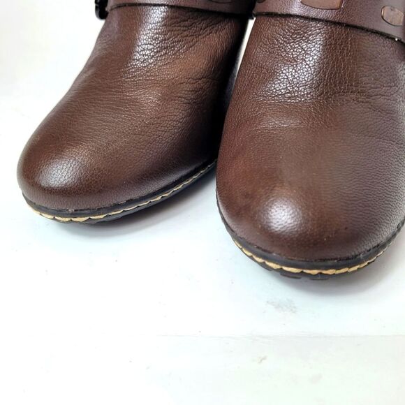 Eurosoft by Soft 90s Inspo Sacha Brown Leather Mule Heel Size 7.5 Slip On - Picture 3 of 9